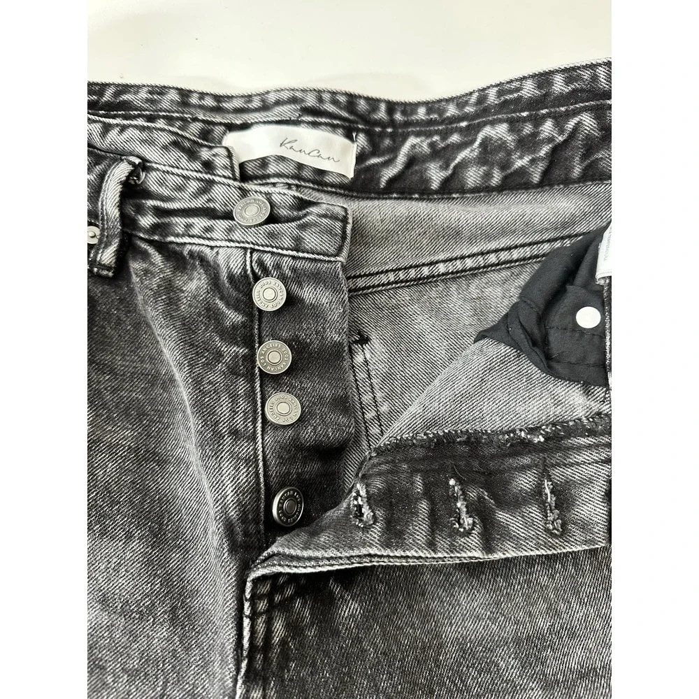 KanCan Wide Leg Jeans Women's Size 5/26 (27x32) Black Button Fly - Picture 4 of 8